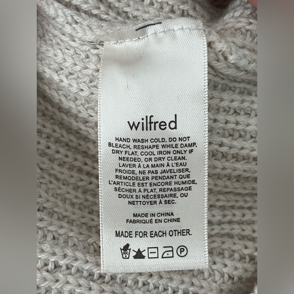 Aritzia Wilfred Cream Merino Wool Turtleneck Montpellier Sweater - Picture 12 of 13